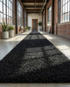 Plush Oasis Collection Area Rug - Serenity (Jet Black) Runner Jet Black  lifestyle 88
