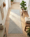 Thar Cotton Collection Area Rug - Jaisalmer (Light Gray) Runner Light Gray  lifestyle 47