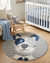 Wonder Tykes Collection Area Rug -  Magicgrove Round Blue and Gray  lifestyle 55