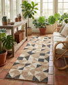 Benares Handwoven Jute Collection Area Rug -  Sarnath Runner Beige and Black  lifestyle 34