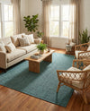 Seaside Serenity Collection Area Rug - Veranda (Teal) Rectangle Teal  lifestyle 29