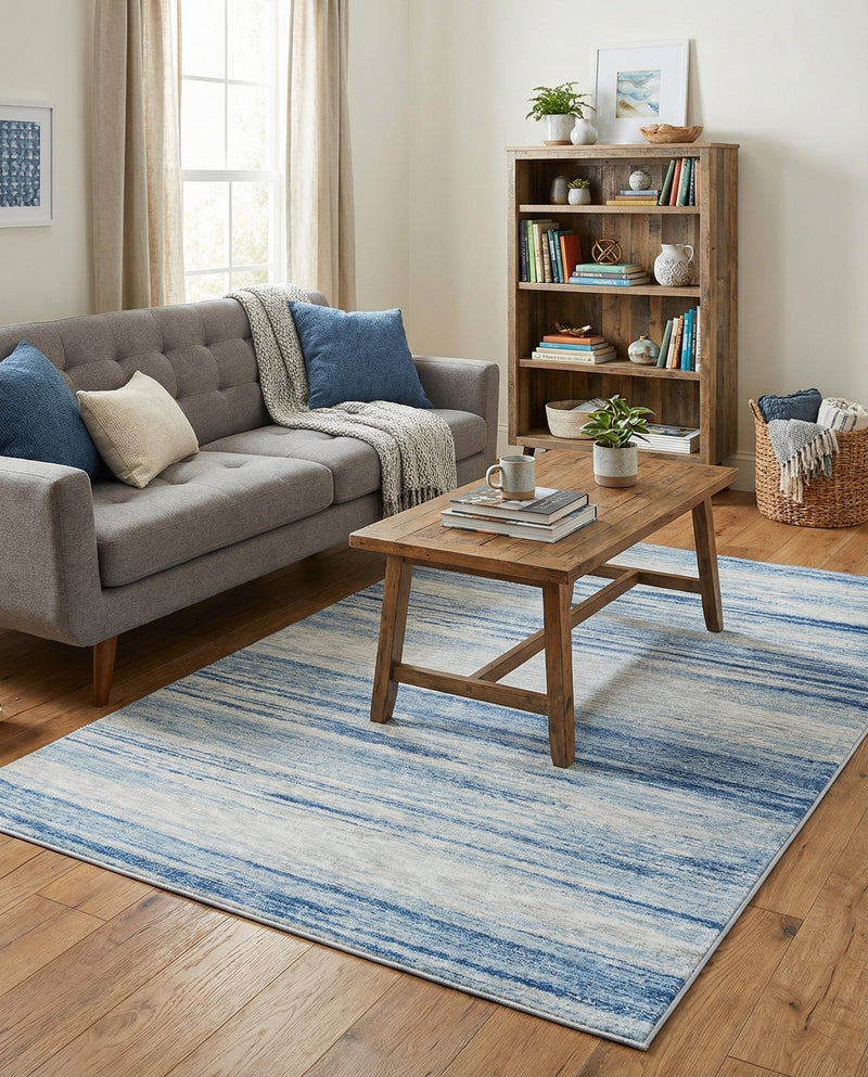 Zagros Shades Collection Area Rug -  Sepidan Rectangle Blue Ivory  lifestyle 10