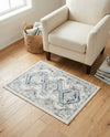 Savannah Elegance Collection Area Rug -  Tybee (Ivory Aqua) Rectangle Ivory Aqua  lifestyle 6