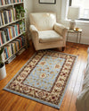 Jaipur Elegance Collection Area Rug -  Nahargarh (Light Blue) Rectangle Light Blue  lifestyle 16