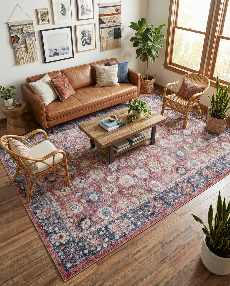 Heritage Elegance Collection Area Rug -  Gatchina Rectangle Vintage Red  lifestyle 23