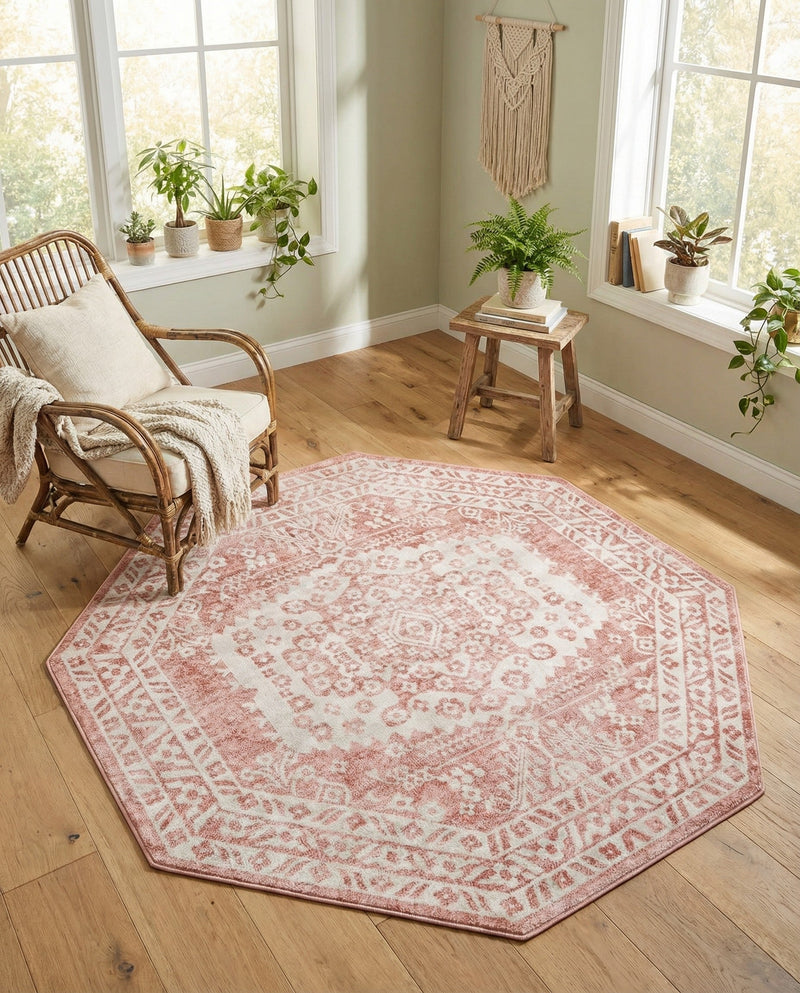 Cambridge Classics Collection Area Rug -  Pembroke (Pink) Octagon Pink  lifestyle 20