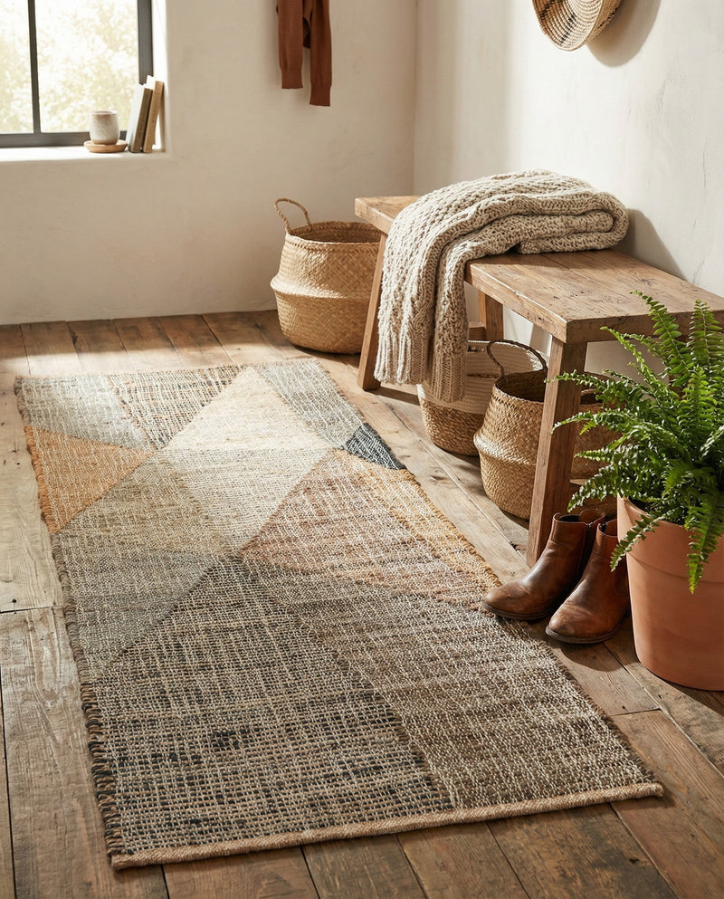 Desert Weave Jute Collection Area Rug -  Mojave Runner Multi  lifestyle 51