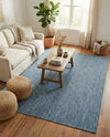Seaside Serenity Collection Area Rug - Veranda (Blue) Rectangle Blue  lifestyle 11