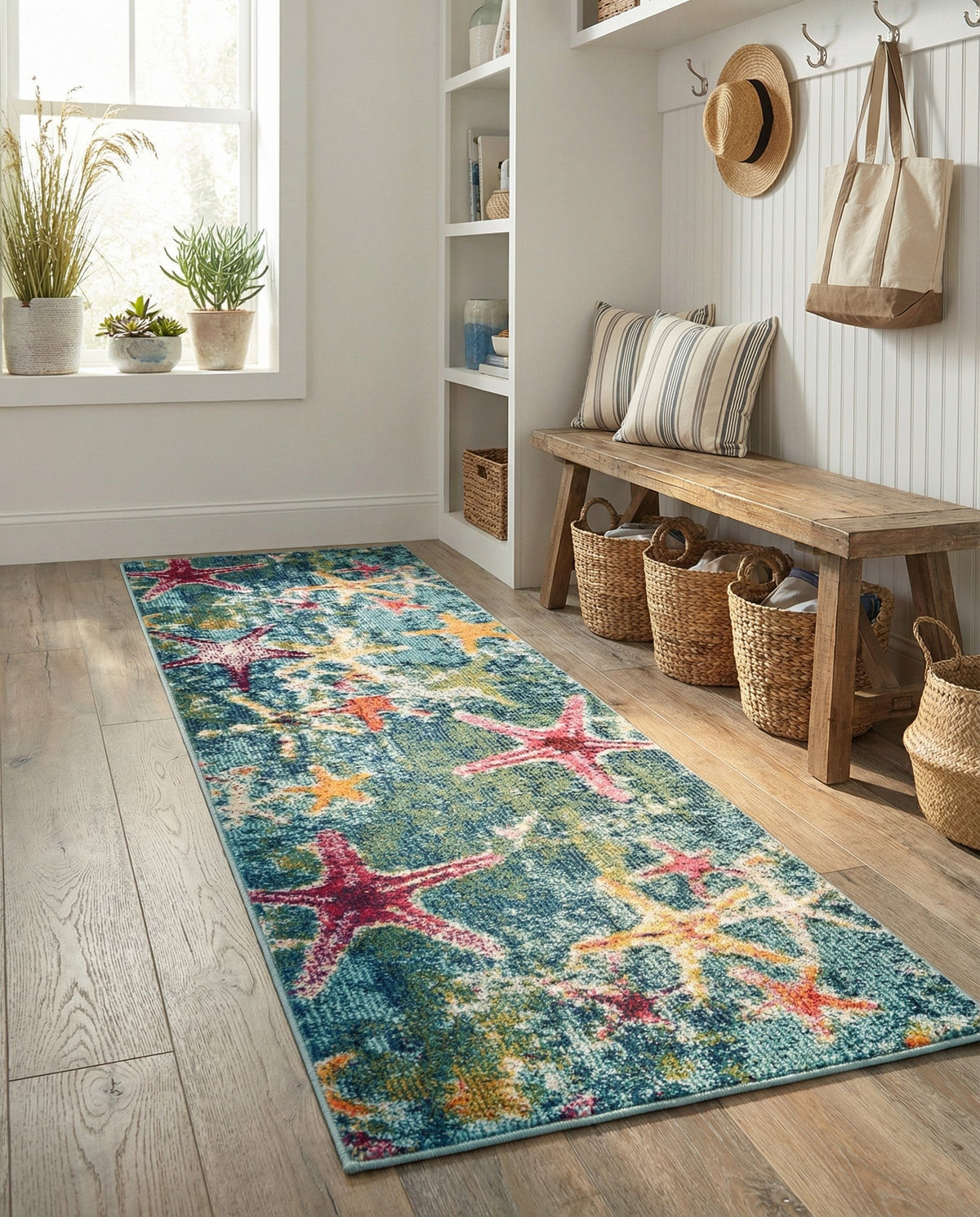 Sorrento Shores Collection Area Rug - Positano Runner Navy Blue  lifestyle 107