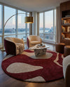Briarwood Looms Collection Area Rug -  Greenhaven Round Red and Ivory  lifestyle 19