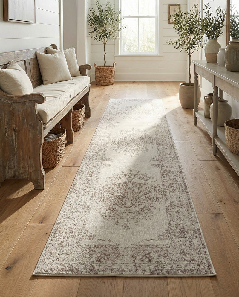 Cambridge Classics Collection Area Rug -  Magdalene (Ivory) Runner Ivory  lifestyle 79