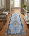Heritage Elegance Collection Area Rug -  Winterthur (Blue Gray) Runner Blue Gray  lifestyle 61