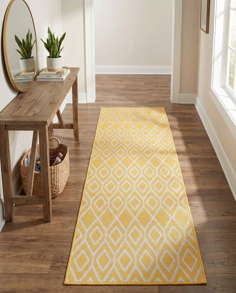 Urban Oasis Rugs Collection Area Rug -  Boulevard (Yellow Ivory) Runner Yellow Ivory  lifestyle 36