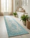 Dover Terrace Collection Area Rug - Marina (Aqua) Runner Aqua  lifestyle 59