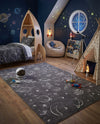 Wonder Tykes Collection Area Rug -  Jigsaw Rectangle Gray  lifestyle 10