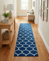 Trellis Mosaic Collection Area Rug -  Pergolatown (Navy Blue) Runner Navy Blue  lifestyle 90