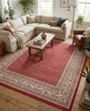 Soho Elegance Collection Area Rug -  Mercer (Red) Rectangle Red  lifestyle 14