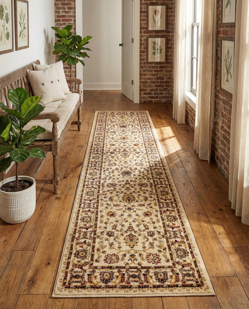 Jaipur Elegance Collection Area Rug -  Nahargarh (Cream) Runner Cream  lifestyle 79