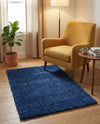 Solid Shag Seaside Collection Area Rug - Azure Cove (Navy Blue) Rectangle Navy Blue  lifestyle 14