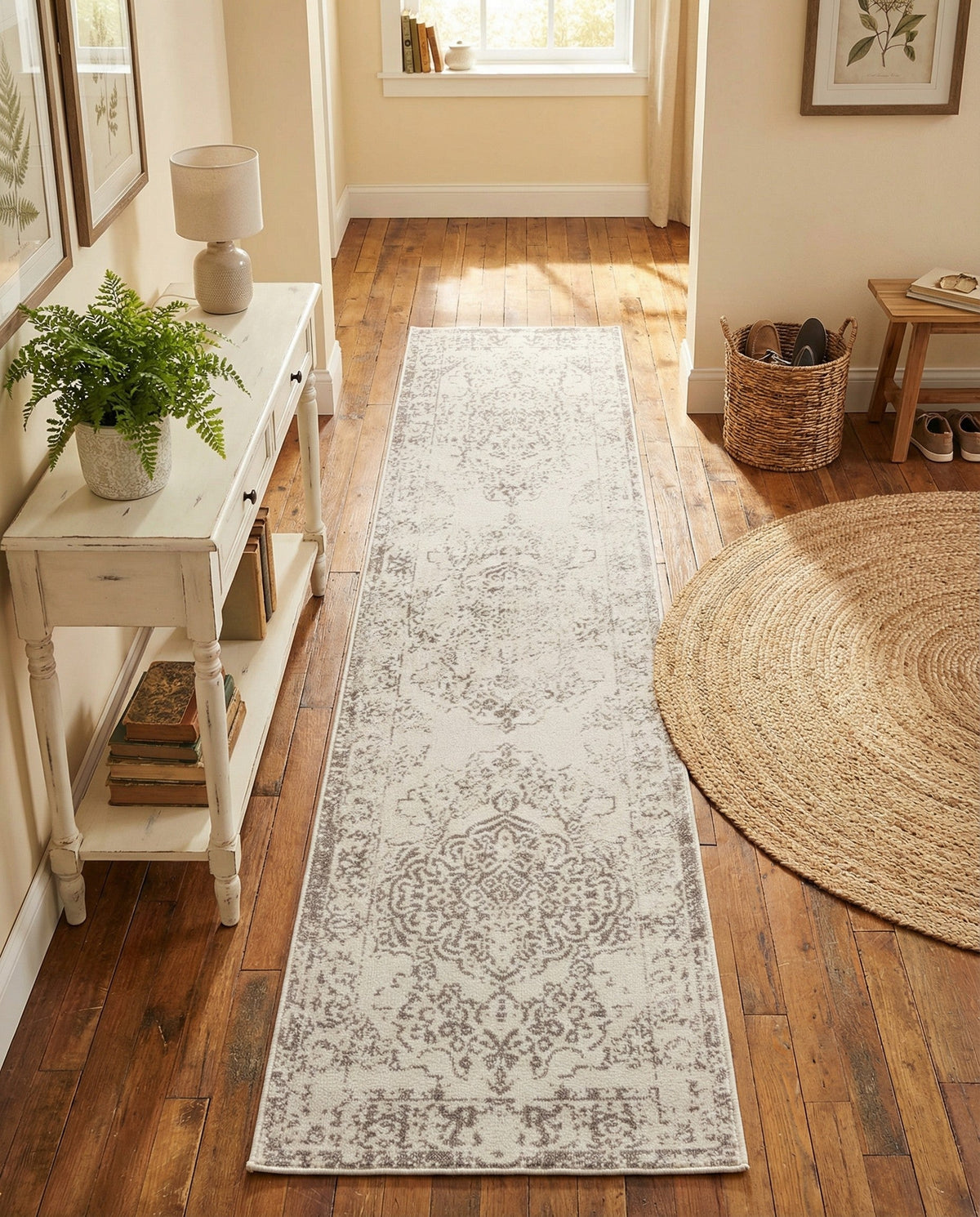 Cambridge Classics Collection Area Rug -  Magdalene (Ivory) Runner Ivory  lifestyle 81