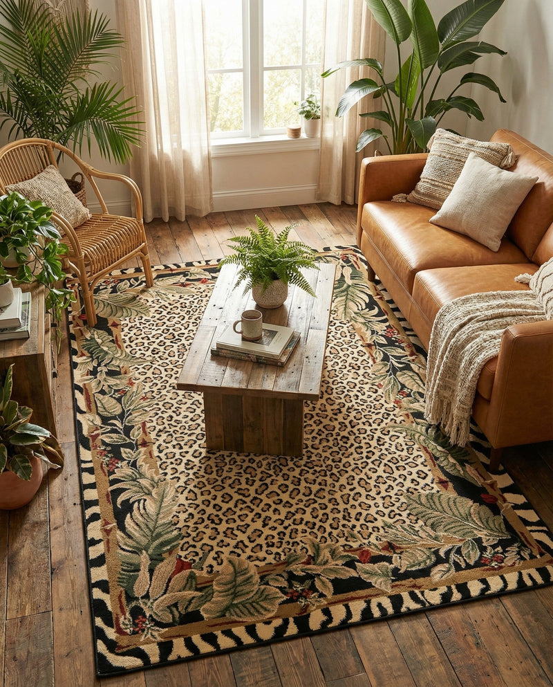 Savannah Sojourn Collection Area Rug -  Moremi Rectangle Cream  lifestyle 15
