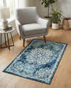 Beverly Grove Collection Area Rug - Melrose (Navy Blue) Rectangle Navy Blue  lifestyle 24