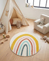 Wonder Tykes Collection Area Rug -  Illusion Round Ivory  lifestyle 42