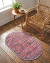 Zahara Oasis Collection Area Rug -  Tangier Oval Rust Red  lifestyle 72