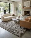 Wellington Luxe Shag Collection Area Rug - Kapiti Rectangle Salt and Pepper  lifestyle 53