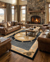 Frontier Trails Collection Area Rug - Redwood Rectangle Blue  lifestyle 26
