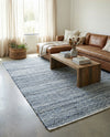 Zigzag Marina Collection Area Rug - HarborStripes Rectangle Denim  lifestyle 33