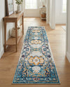 Parisian Elegance Collection Area Rug - Versailles (Teal) Runner Teal  lifestyle 47