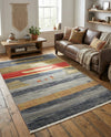Zagros Oasis Collection Area Rug -  Lordegan Rectangle Blue  lifestyle 6