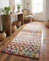 Mediterranean Lattice Collection Area Rug -  Casablanca (Ivory Multi) Runner Ivory Multi  lifestyle 72