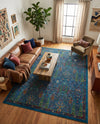 Caribbean Cove Collection Area Rug -  Tobago Rectangle Navy Blue  lifestyle 61