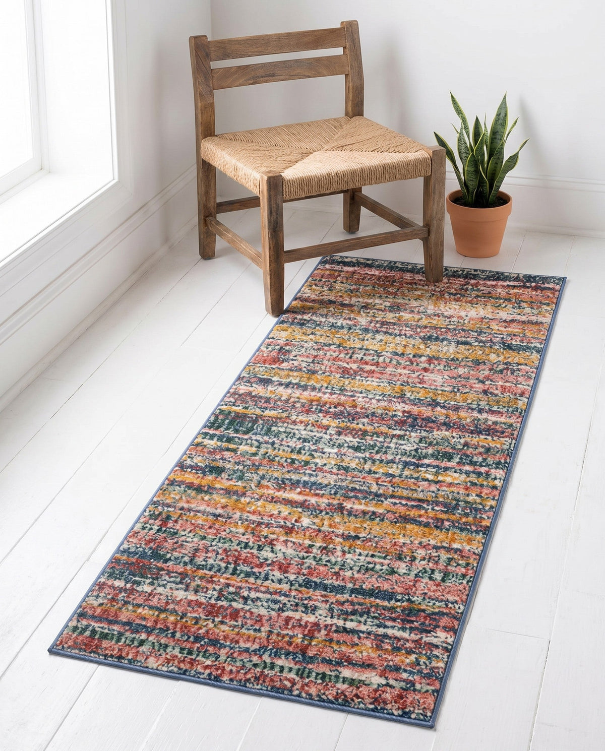 Jewel Oasis Collection Area Rug - Sapphire (Multi) Runner Multi  lifestyle 146