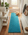 Plush Oasis Collection Area Rug - Serenity (Turquoise) Runner Turquoise  lifestyle 90