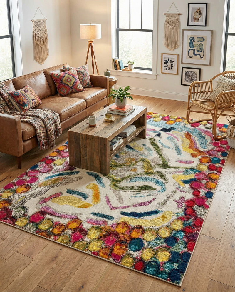 Colorburst Oasis Collection Area Rug -  Calypso Rectangle Multi  lifestyle 21