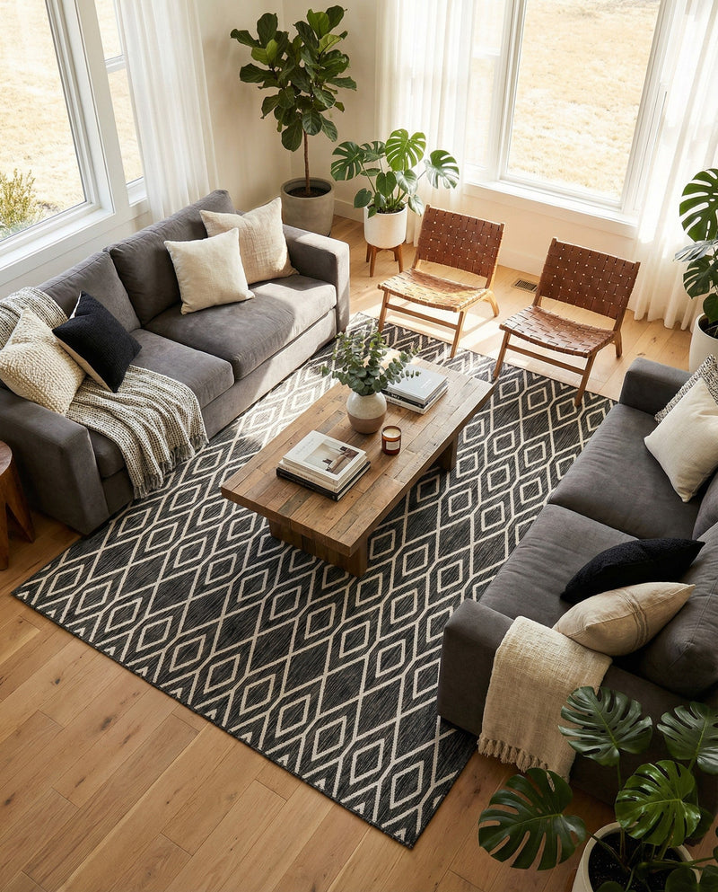 Urban Oasis Rugs Collection Area Rug -  Boulevard (Charcoal Gray) Rectangle Charcoal Gray  lifestyle 10