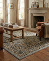 Isfahan Elegance Collection Area Rug - Naghsh-e Jahan (Gray) Rectangle Gray  lifestyle 5
