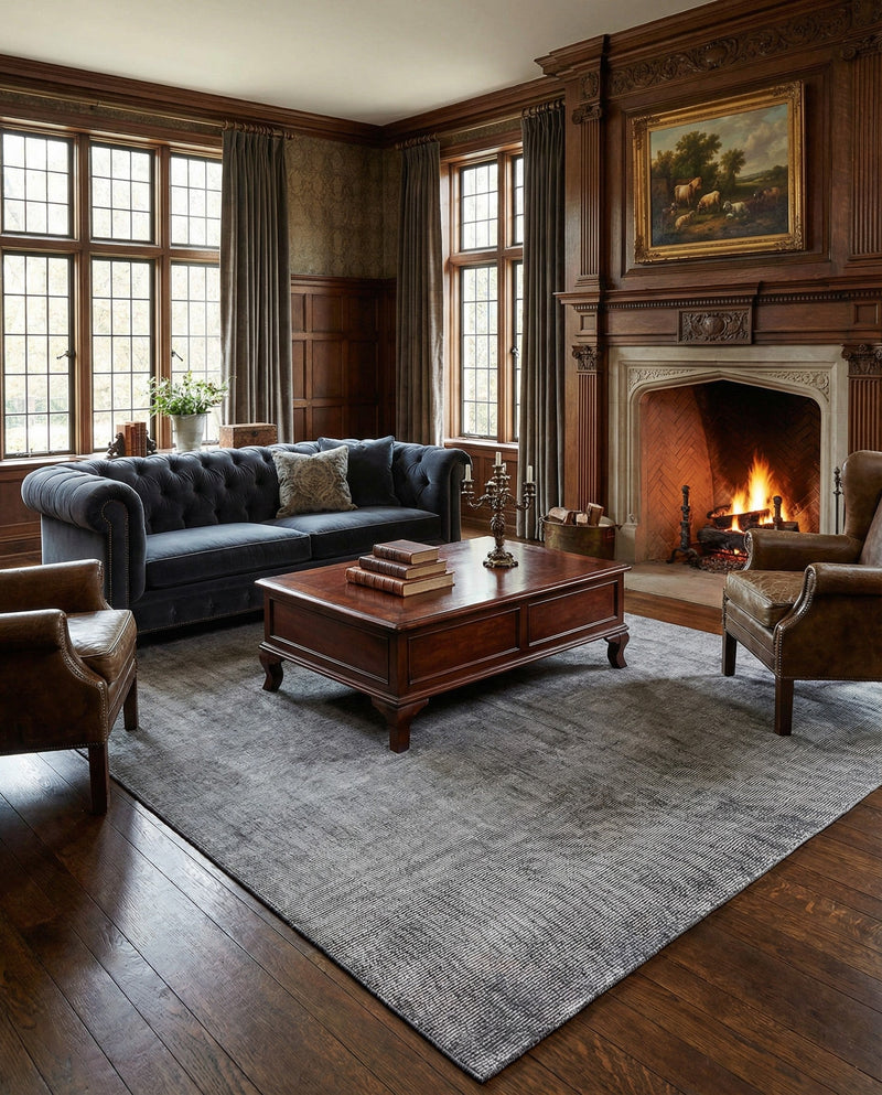 Berkshire Estate Collection Area Rug - Windsor (Earl Grey) Rectangle Earl Grey  lifestyle 11