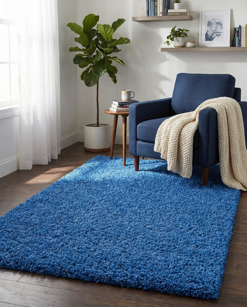 Plush Oasis Collection Area Rug - Serenity (Periwinkle Blue) Rectangle Periwinkle Blue  lifestyle 19