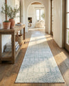 Marrakesh Lattice Collection Area Rug - Casablanca (Ivory Aqua) Runner Ivory Aqua  lifestyle 75