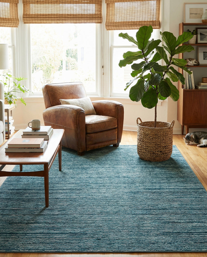 Bloomsbury Elegance Collection Area Rug -  Kensington (Blue) Rectangle Blue  lifestyle 15