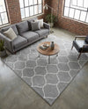 Trellis Mosaic Collection Area Rug -  Pergolatown (Light Gray) Square Light Gray  lifestyle 50