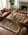 Tabriz Tapestry Collection Area Rug - Sahand (Brown) Rectangle Brown  lifestyle 11
