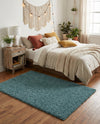 Plush Oasis Collection Area Rug - Serenity (Light Slate Blue) Rectangle Light Slate Blue  lifestyle 21