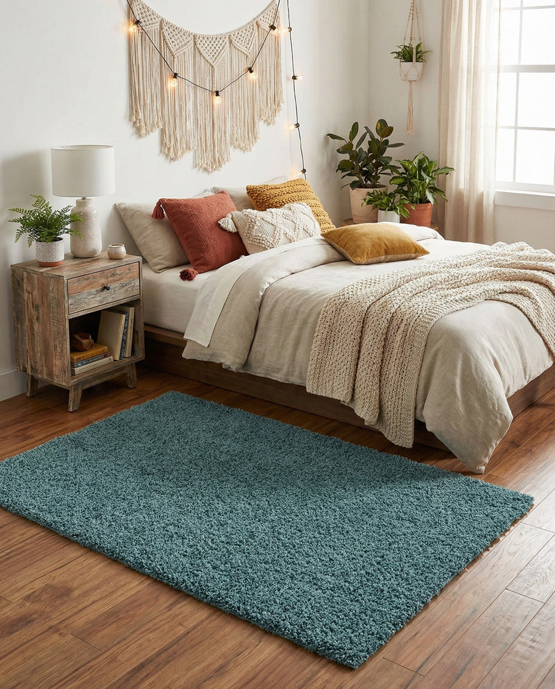 Plush Oasis Collection Area Rug - Serenity (Light Slate Blue) Rectangle Light Slate Blue  lifestyle 21