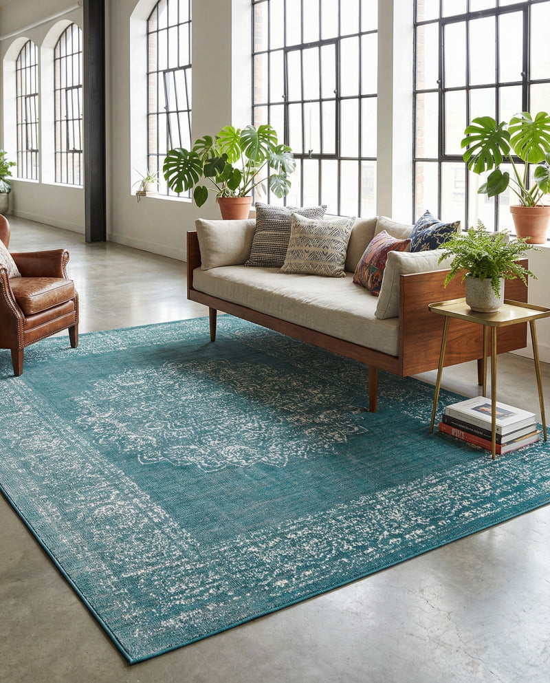 Copenhagen Comfort Collection Area Rug -  Helsingør Rectangle Blue  lifestyle 14