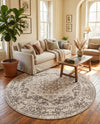 Georgetown Rugs Collection Area Rug - Dupont (White) Round White  lifestyle 61